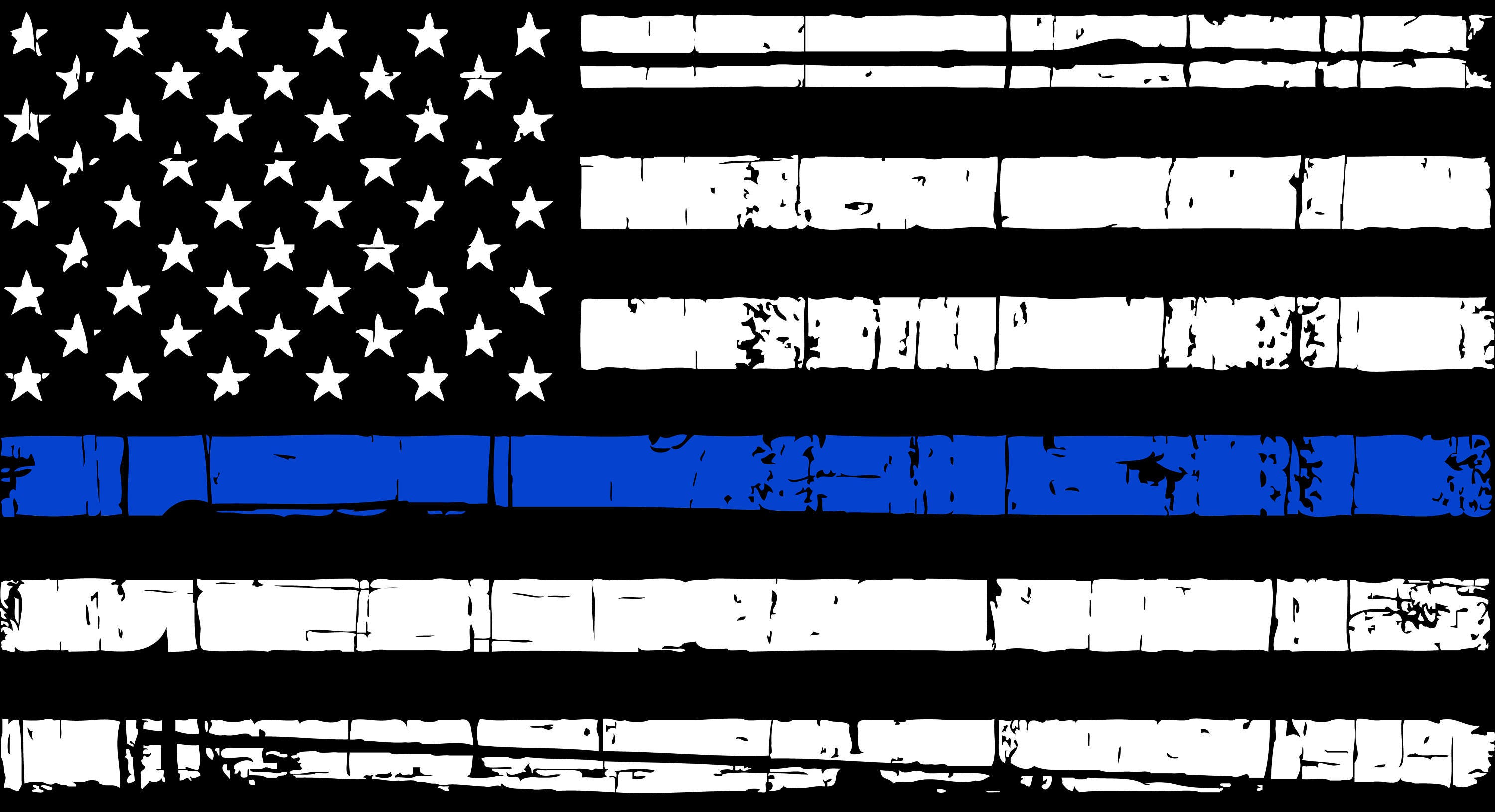 Distressed Thin Blue Line American Flag SVG Digital Files from