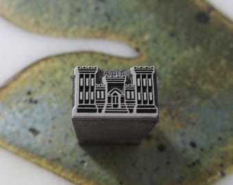 U.S. Army Corps of Engineers Insignia Antique Letterpress Printers Block Metal