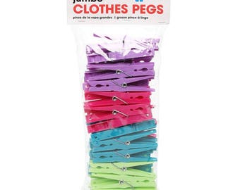 Jumbo Clothes Pegs - 120 Count