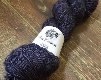 Hand Dyed Superwash Merino Singles Sock Yarn, 100g/3.5oz, 'Purple Teardrops'