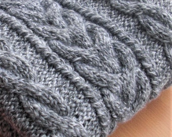 Cable knit sweater wool sweater grey sweater gift for her