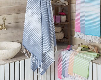 Rainbow Peshtemal Towel Green Beach - Bath