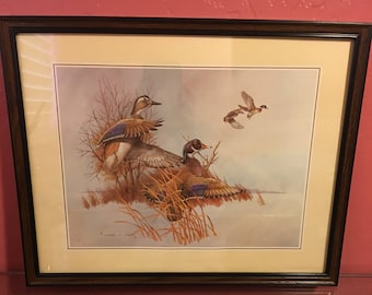 Vintage Charles E Murphy Four Mallard Duck By Charles E Murphy 1985 Lithograph Signed
