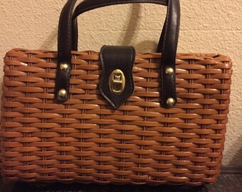 Vintage Rattan Woven Bag