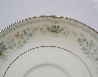 Vintage Noritake Colburn Saucer White Blue Floral Replacement PanchosPorch