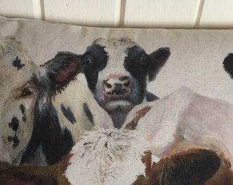 Cows / cattle waiting ! cushion cover