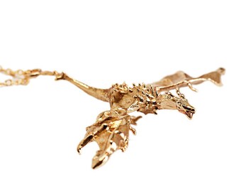 Flying Dragon Necklace Fantasy Jewelry - Dragon Jewelry - Flying Dragon Pendant - Game of Thrones Dragon