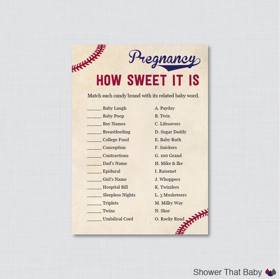 Baby Shower Games Pregnancy How Sweet It Is