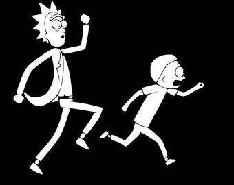 Decal Addiction, INC | Rick And Morty Mean Face WHITE Vinyl Car/Laptop/Window/Wall Decal