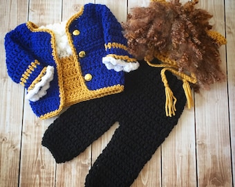 Beast Inspired Costume/Beauty and the Beast/Crochet Beast Hat/Disney Inspired Photo Prop Newborn to 12 Months- MADE TO ORDER