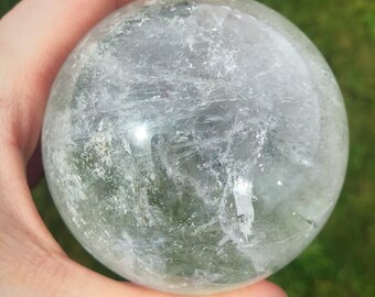 Clear quartz 76mm crystal sphere