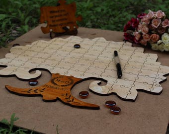 Anniversary Guest Book Anniversary Guest Book puzzle Anniversary Puzzle Guest Book For Couple