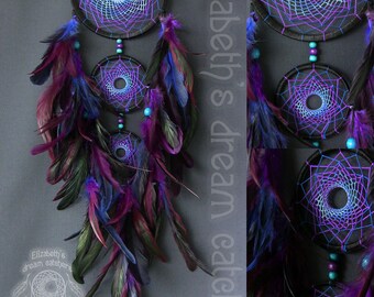 Dream catcher Boho dreamcatcher Purple dream catcher Wall Hangings Dreamcatcher Gift Large dreamcatchers wall Feather dreamcatcher