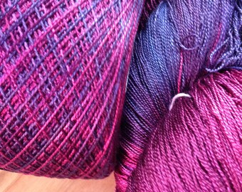 Silk yarn, lace weight yarn, hand dyed yarn, weaving yarn, dyed yarn, hand dyed silk yarn, lace yarn, silk yarn lace weight, lace silk yarn