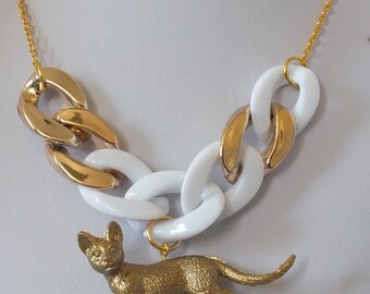 cattykins gold necklace statement