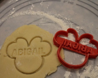 Minnie Mouse Personalized Cookie Cutter and Fondant Cutter,Mickey Mouse, Disney Cookie Cutter,Party Supply,Birthday,Child Party, Kid Party