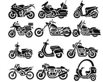 Motorcycle SVG Bundle, Motorcycle SVG, Motorcycle Clipart, Cut Files For Silhouette, Files for Cricut, Motorcycle Vector, Svg, Png, Dxf,Eps