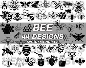 bee svg, insect svg, cute bee, cartoon bee, bee nectar, nectar, honey, honeycomb, bumblebee, clipart, silhouette, cut file, stencil