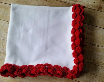 Flannel Baby Blanket, Crochet Baby Blanket, Baby Girl Blanket, Stroller Blanket, Baby Boy Blanket, Receiving Baby Blanket, Christmas Afghan