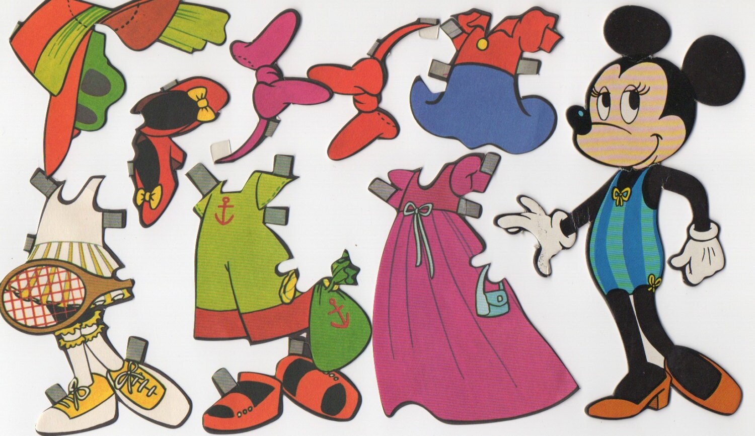 SALE Vintage Paper Doll Minnie Mouse is her name Dress her