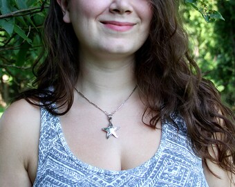 Sterling Silver Star Pendant - Vine Bail - Removable Pendant Necklace - Celestial Jewelry - Star Jewelry - Silver Pendant - Sherry Tinsman