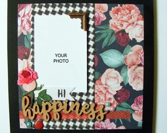 Moonstruck Scrapbook Layout | Floral Scrapbook Layout | Scrapbooking | Happiness | Premade Layout | Scrapbook Page | Scrapbook Premade