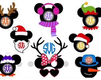Christmas Mickey and Minnie Ears