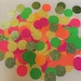 150 Neon Circle Confetti 1" -Retro Colors of the 70's 80's 90's - Bridal - Party Decor - Wedding Scatter - Adult Bday, Bachelorette Party