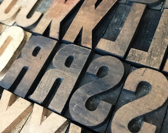 Pick Your Letters / Vintage Letterpress / Antique Letterpress / Printer Block Letter / Wood Type / Wood Letters / Vintage Type