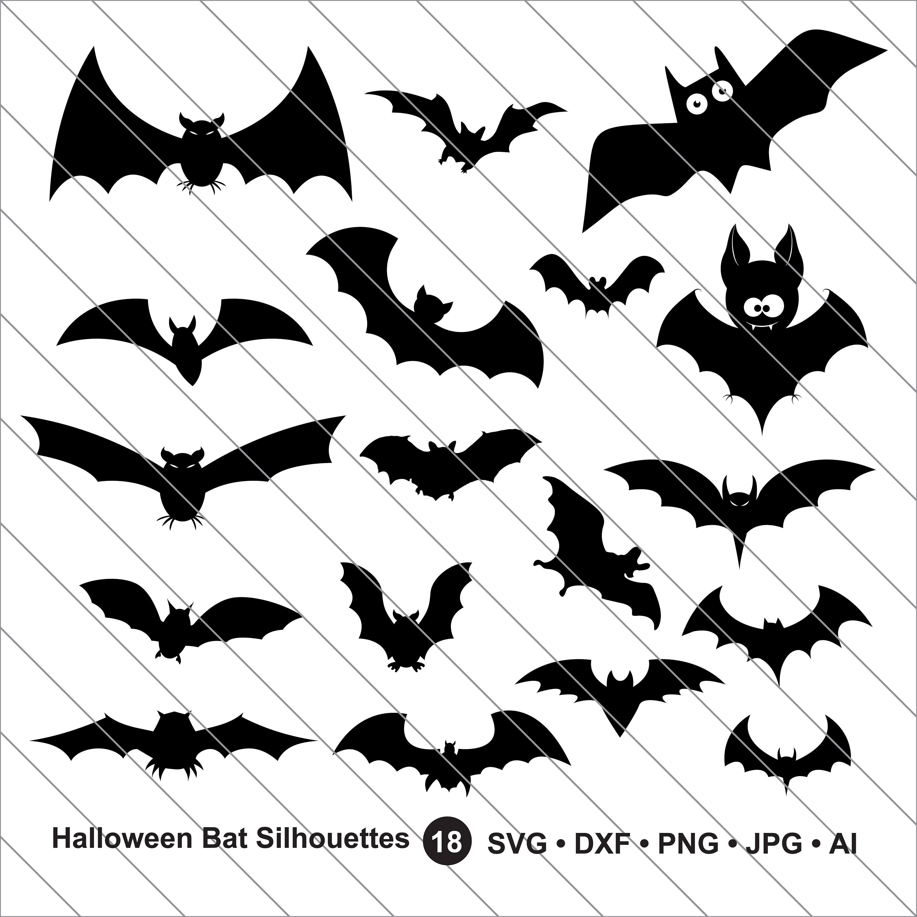 Download Halloween Bat Silhouettes SVG halloween cliaprt halloween