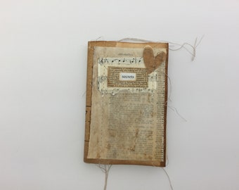 Shabby Scrappy Journal, 4 x 6, Junk Journal, Tea Dye Journal, Mini Album, Photo Album, Vintage Journal,