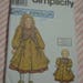 Simplicity 9858 Daisy Kingdom Childs and Girls Dress and Vest and Doll Clothes for 18 inch Sewing Pattern UNCUT Size 3- 6 or Size 7 - 14