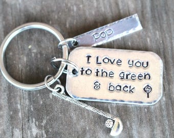 Personalized Golf Gift - Golf Gift - I love you To the Green and Back - Fathers Day Golf - Boyfriend Gift - PGA - Golf Gift