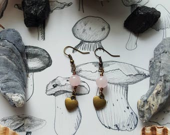 Sweetheart Rose Quartz Earrings