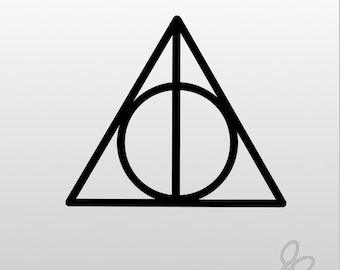 Deathly Hallows Decal, Harry Potter Decal, Deathly Hallows Car Decal, Harry Potter Car Decal