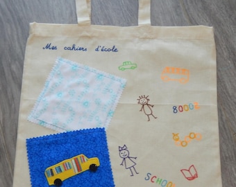 Bag to bring the customizable school notebooks
