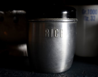 Rice Canister - Vintage Spun Aluminum Canister