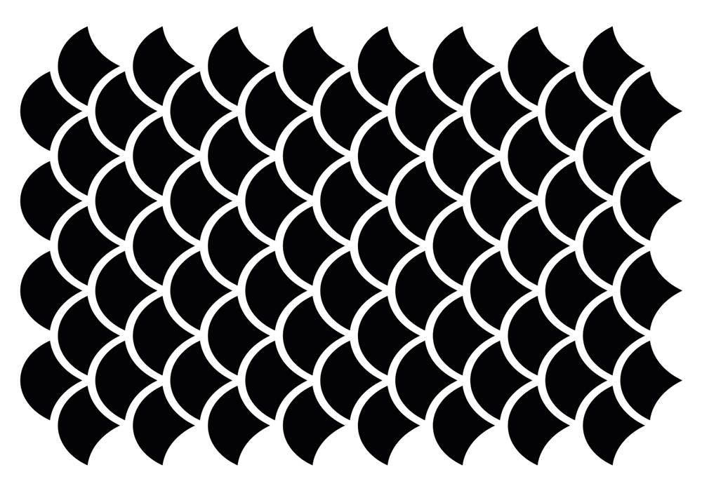 Download Small Stencil A5 / 5.8 x 8,3" / 14,8 x 21 cm Mermaid Scales Pattern from colorfulcraftsdiy on ...