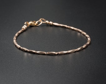 Karen Hill tribe rose gold bracelet Karen Hill Tribe rose gold handmade stacking bracelet thai silver bracelet hill tribe silver