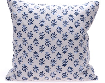 SALE -Blue Block Print Cushion