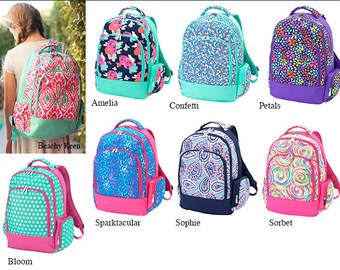 Monogramme d’enfants monogrammé sac à dos, sac à dos, sac d’école, rentrée des classes, sac à dos pour enfant