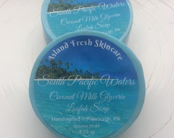 Coconut Milk Glycerin Loofah Soap, South Pacific Waters