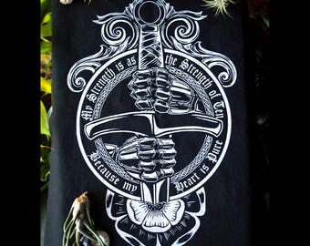 Galahad Back Patch - White Ink