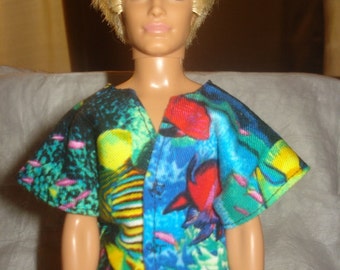 Colorful Hawiian shirt for Male Fashion Dolls - kdc16