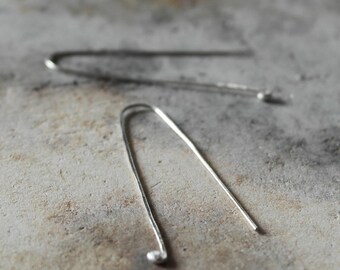 Dangle earrings sterling silver earrings long earrings drop earrings geometric earrings minimalist earrings modern earrings - amejewels