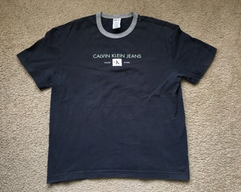 Men's Vintage 90s Calvin Klein Jeans Trademark T Shirt Size Large