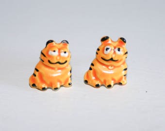 Vintage Garfield The Cat Post Earrings