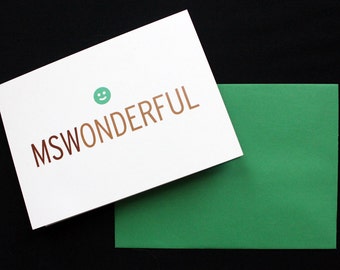 Masters of Social Work (MSW) Card