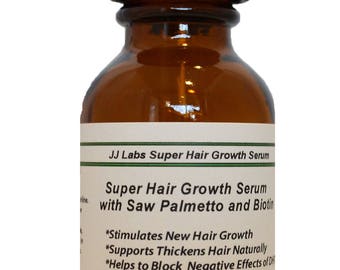 Super Hair Growth Serum with Saw Palmetto, Biotin, and Hyaluronic Acid for Unisex Hair Loss Treatments