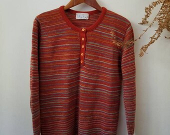 Vintage Pullover // Earthy Top // Boho Pullover // Hippie Top
